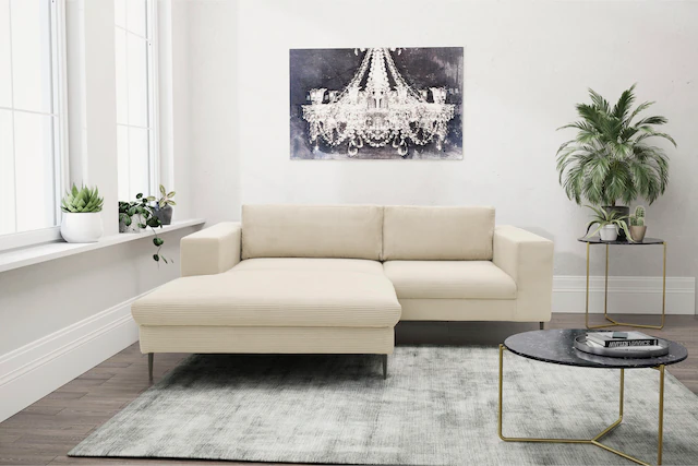 DOMO collection Ecksofa »Modica kompakt und elegant, Breite 244, L-Form«, m günstig online kaufen
