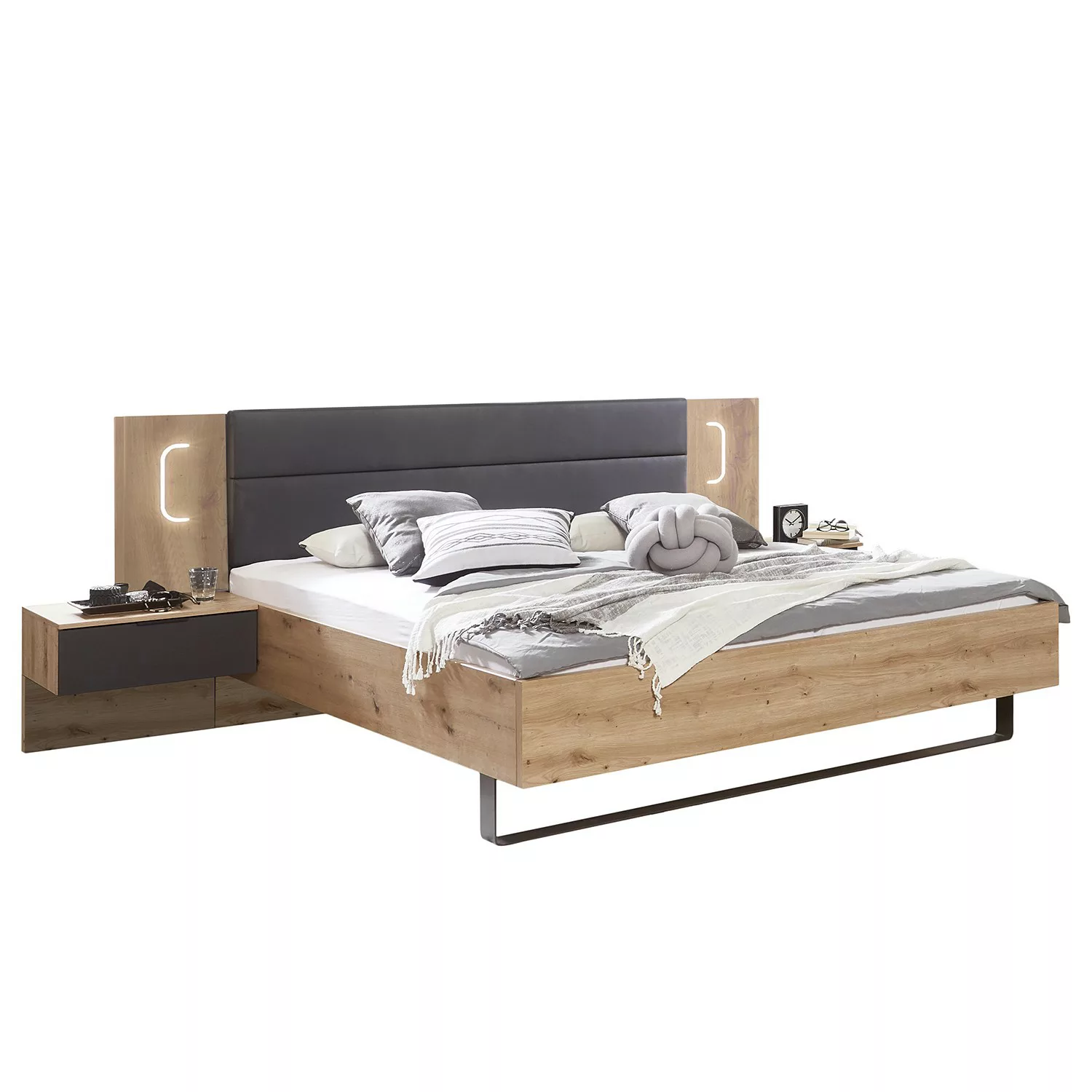 Futonbett - grau - 301 cm - 104 cm - 210 cm - Betten > Bettgestelle - Möbel günstig online kaufen