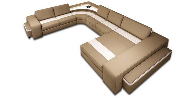 Xlmoebel Ecksofa Moderne Wohnlandschaft mit Ecksofa, Polstergarnitur, LED-B günstig online kaufen