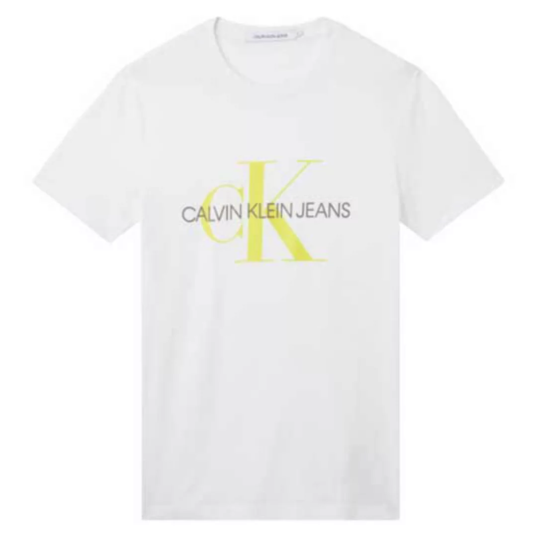 Calvin Klein Jeans Seasonal Monogram Kurzärmeliges T-shirt S White / Sunshi günstig online kaufen