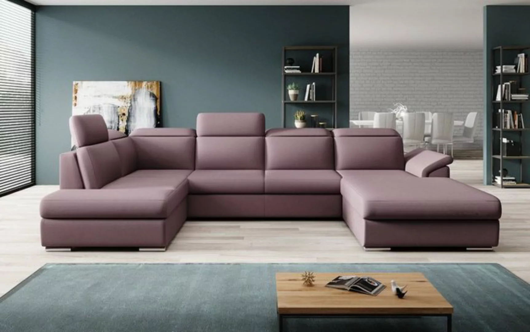 Luxusbetten24 Schlafsofa Designer Sofa Emiliano, mit Schlaf- und Klappfunkt günstig online kaufen