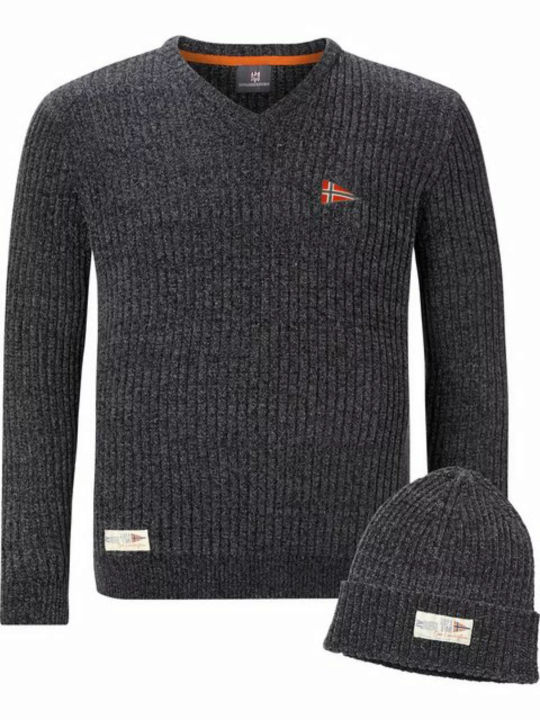 Jan Vanderstorm Strickpullover RONAI im Beanie-Style günstig online kaufen