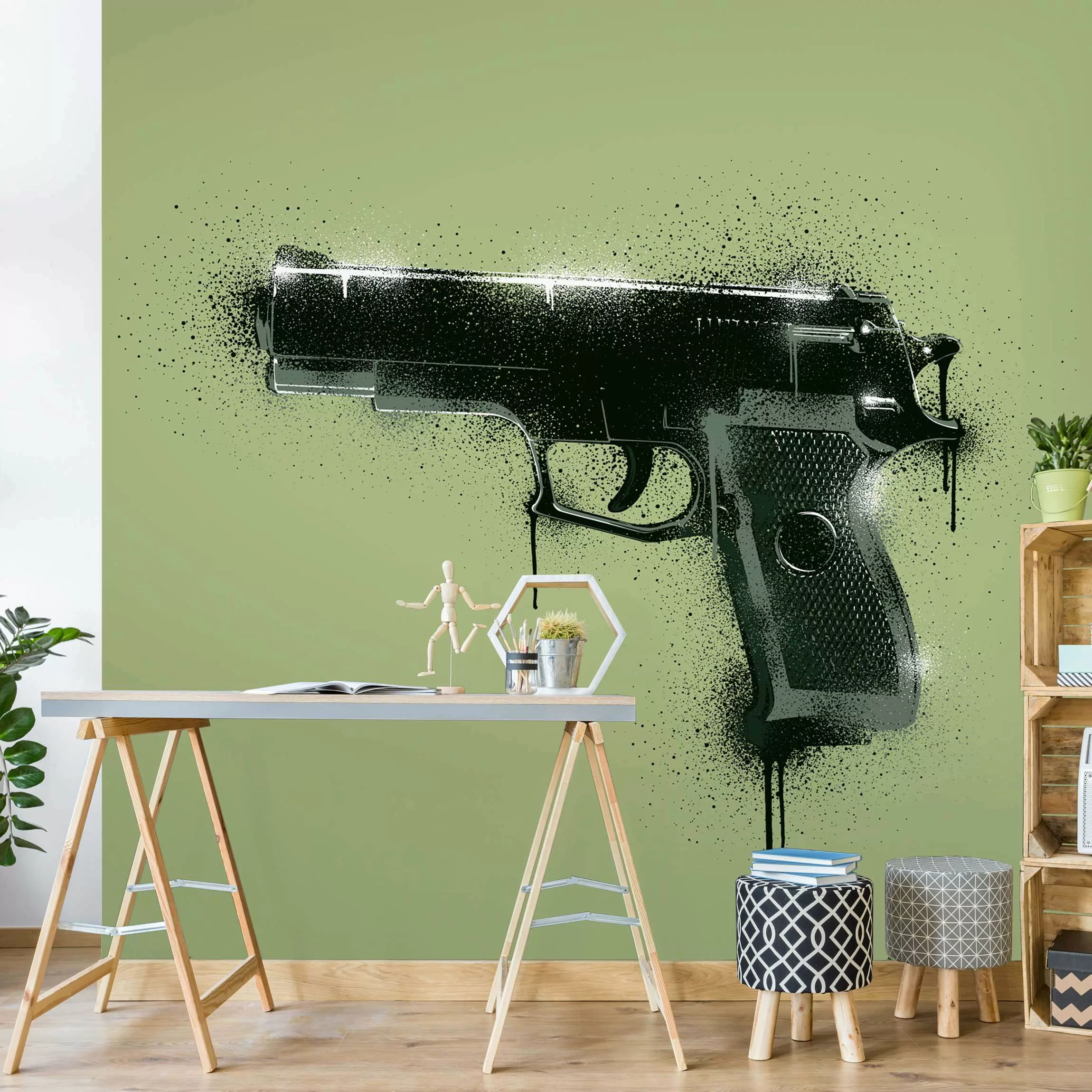 Fototapete Sprayed Gun günstig online kaufen