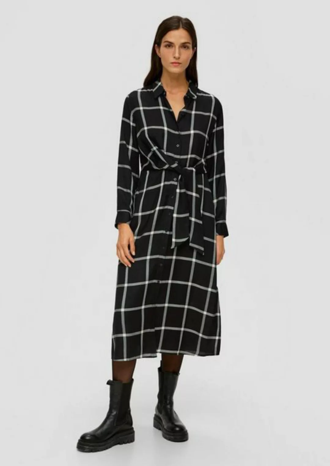 s.Oliver Maxikleid Kleid aus Viskosemix Knoten günstig online kaufen
