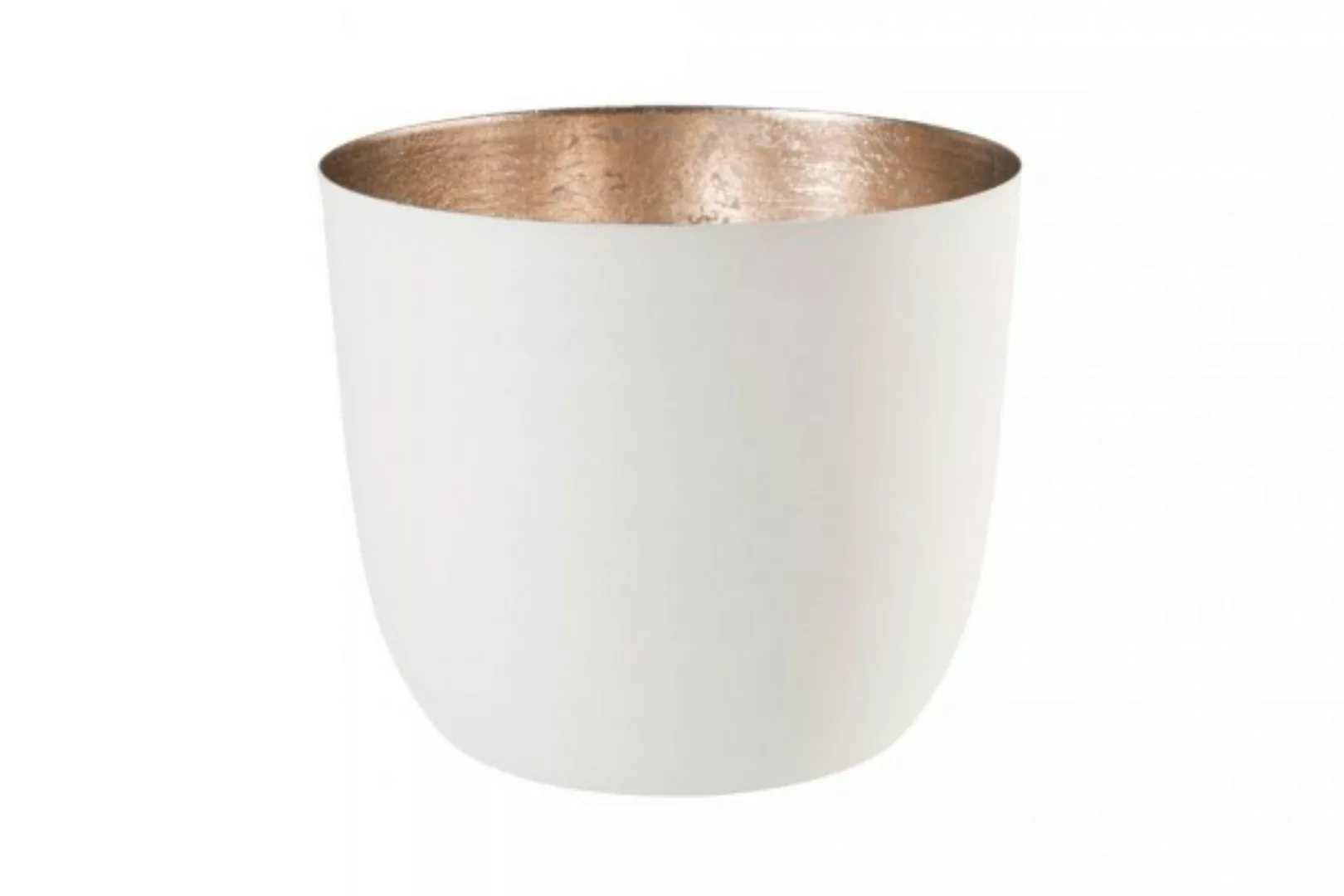 Madras Windlicht matt nudegold weiss M - H:8,5 cm/Ø10cm günstig online kaufen