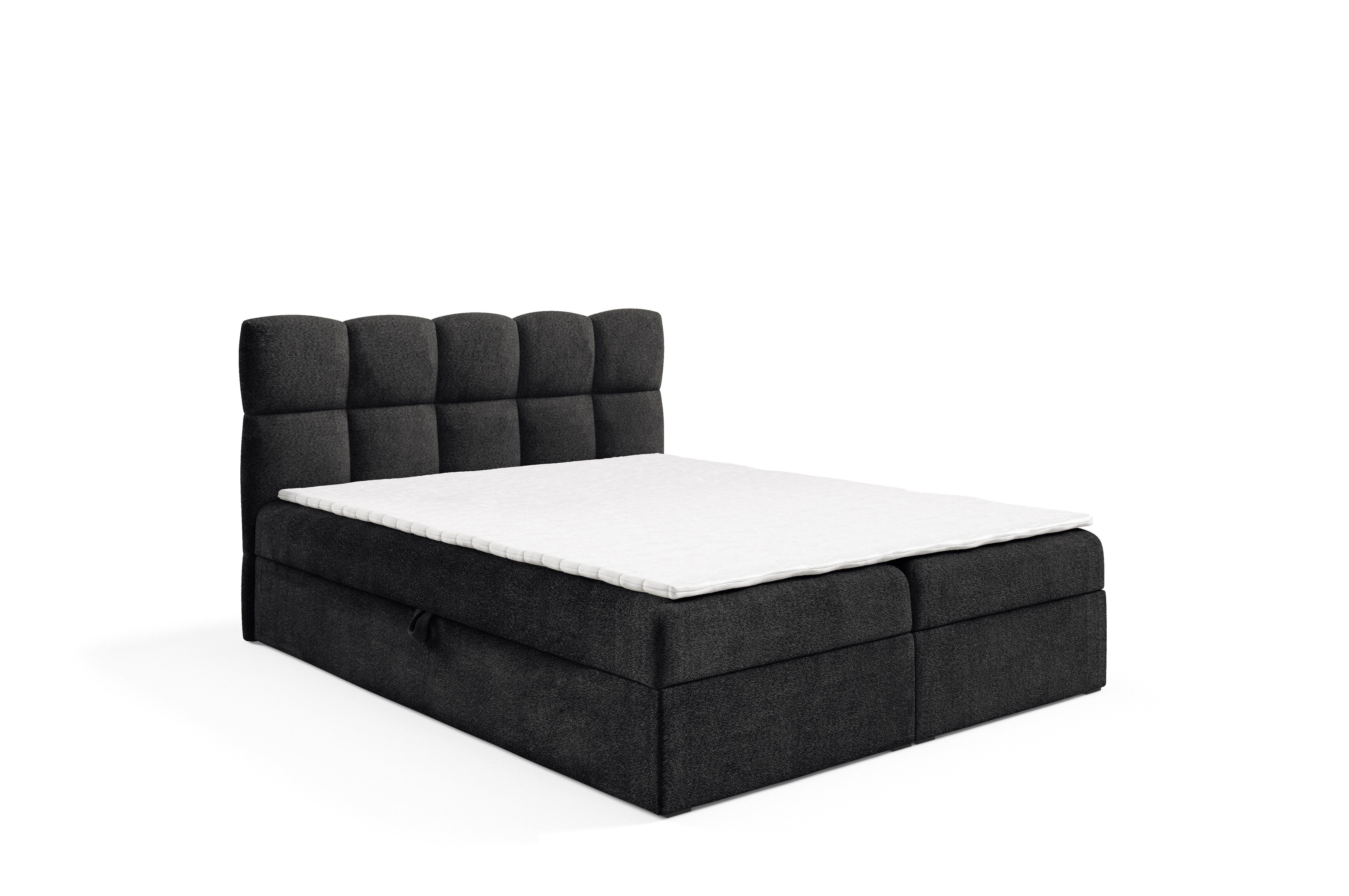 yourhouse24 Boxspringbett Negros, Doppelbett mit Bonell-Matratze günstig online kaufen