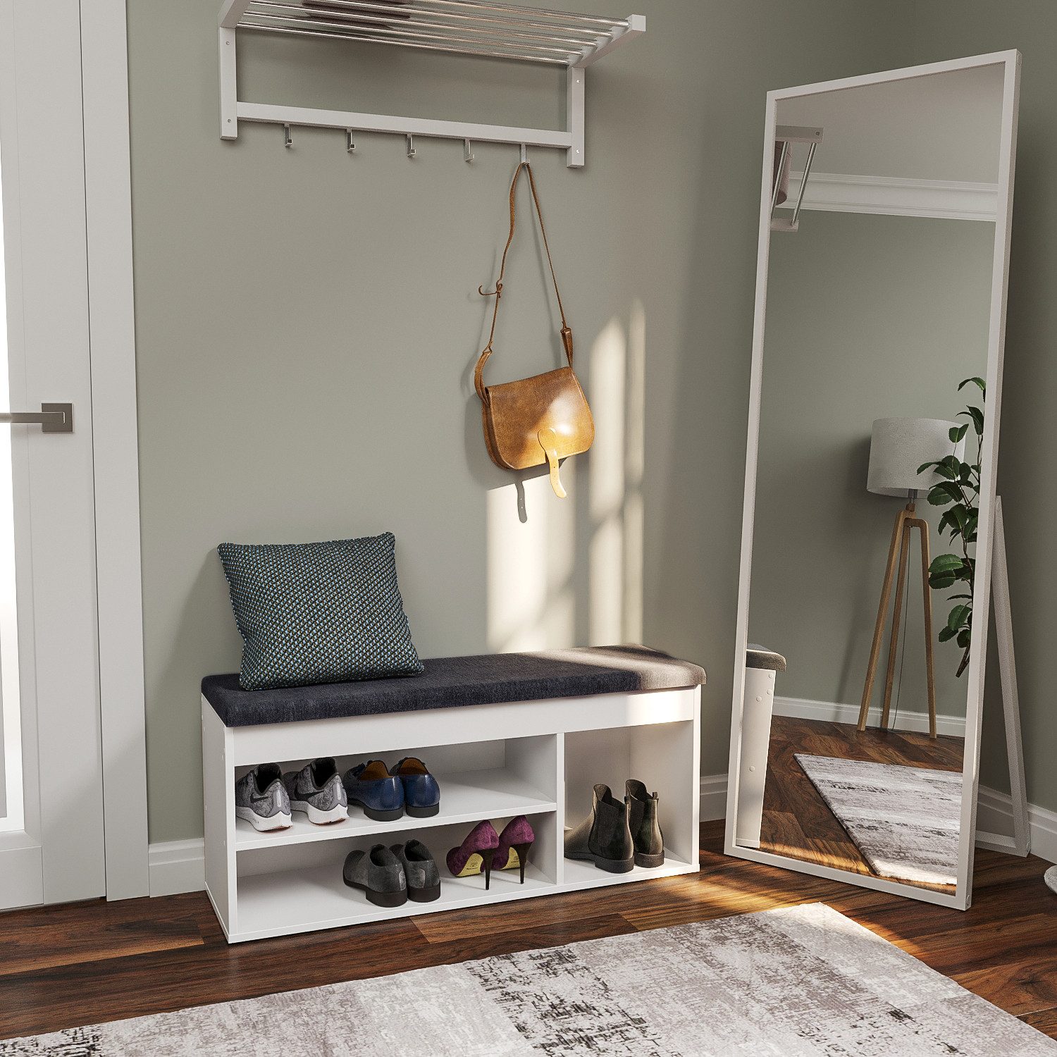 KOMTO Schuhbank Mit Sitzfläche Schuhregal Bank günstig online kaufen