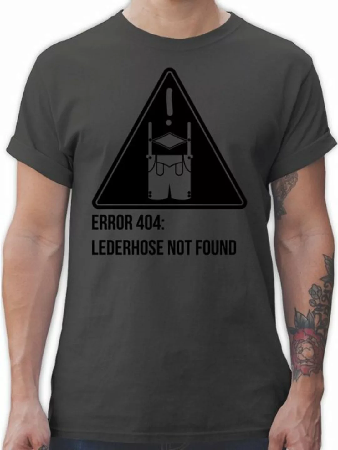 Shirtracer T-Shirt Error 404: Lederhose not found Mode für Oktoberfest Herr günstig online kaufen