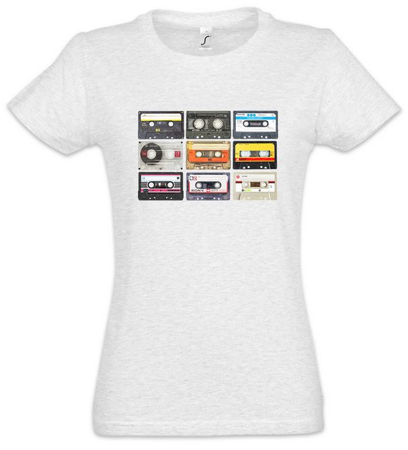 Urban Backwoods Print-Shirt Retro Cassettes Damen T-Shirt 80s Retro Kassett günstig online kaufen