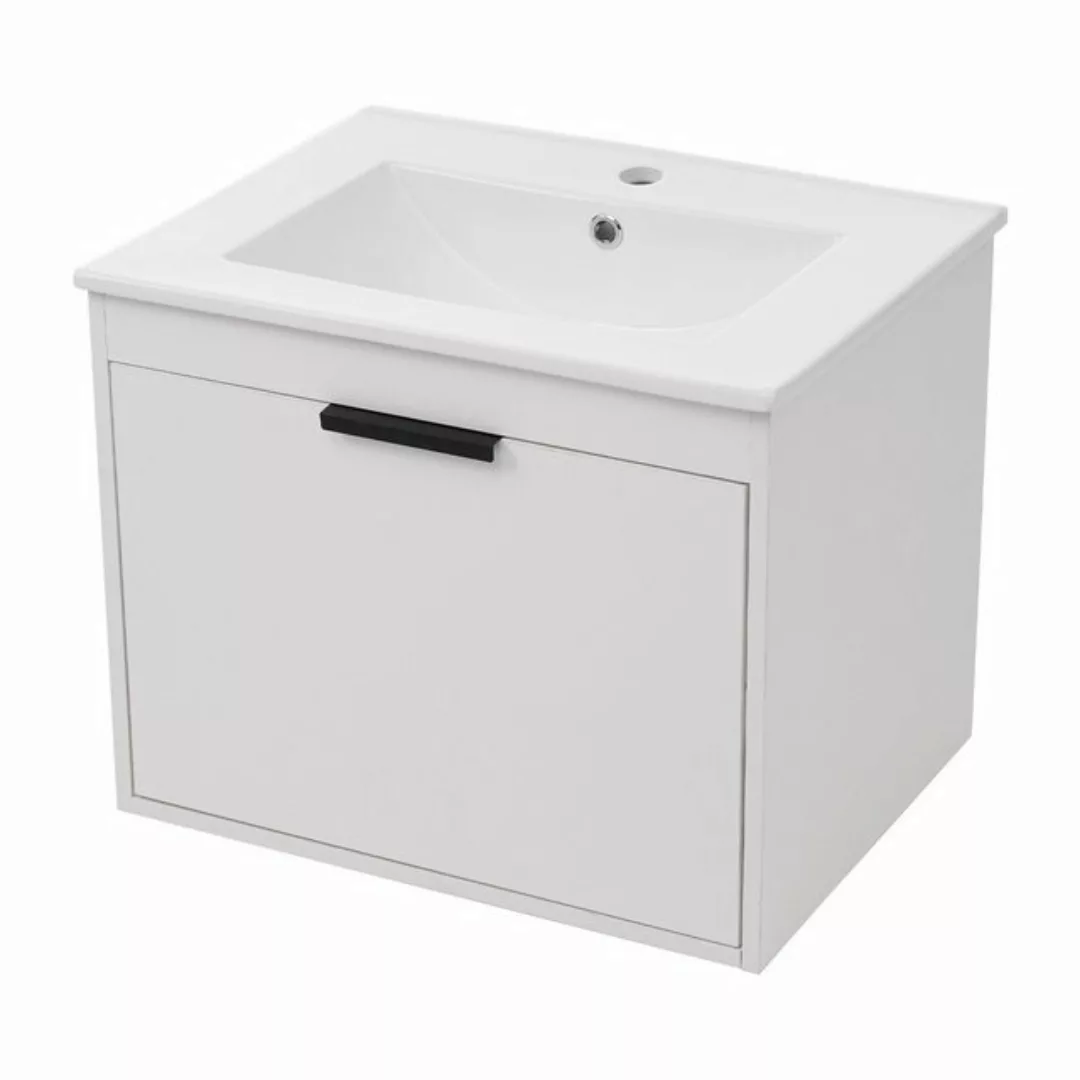 OKWISH Waschbeckenunterschrank mit Keramikwaschbecken (Badschrank, 1-St., H günstig online kaufen