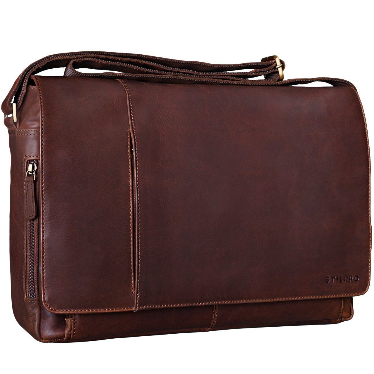 STILORD Laptoptasche "Elias" Echtleder Herren Umhängetasche günstig online kaufen