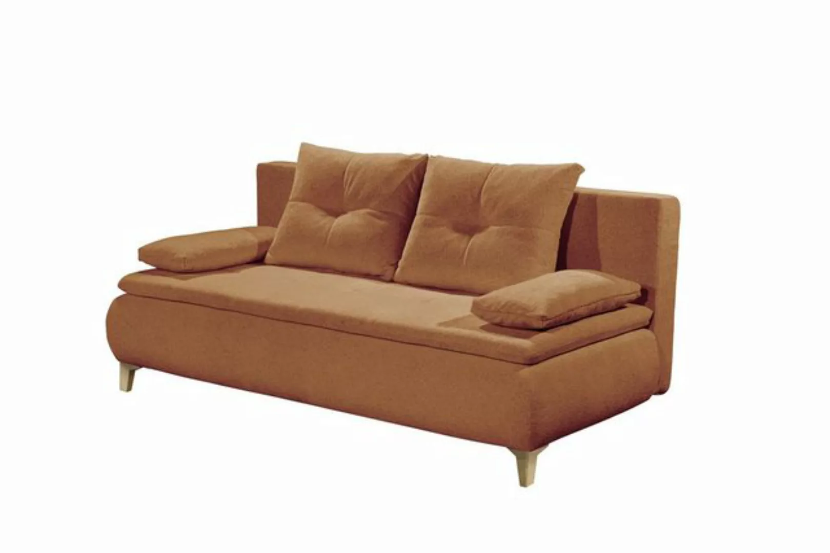 Black Red White Schlafsofa Liegefläche 162x207cm, cognac - 202x94x104 (BxHx günstig online kaufen