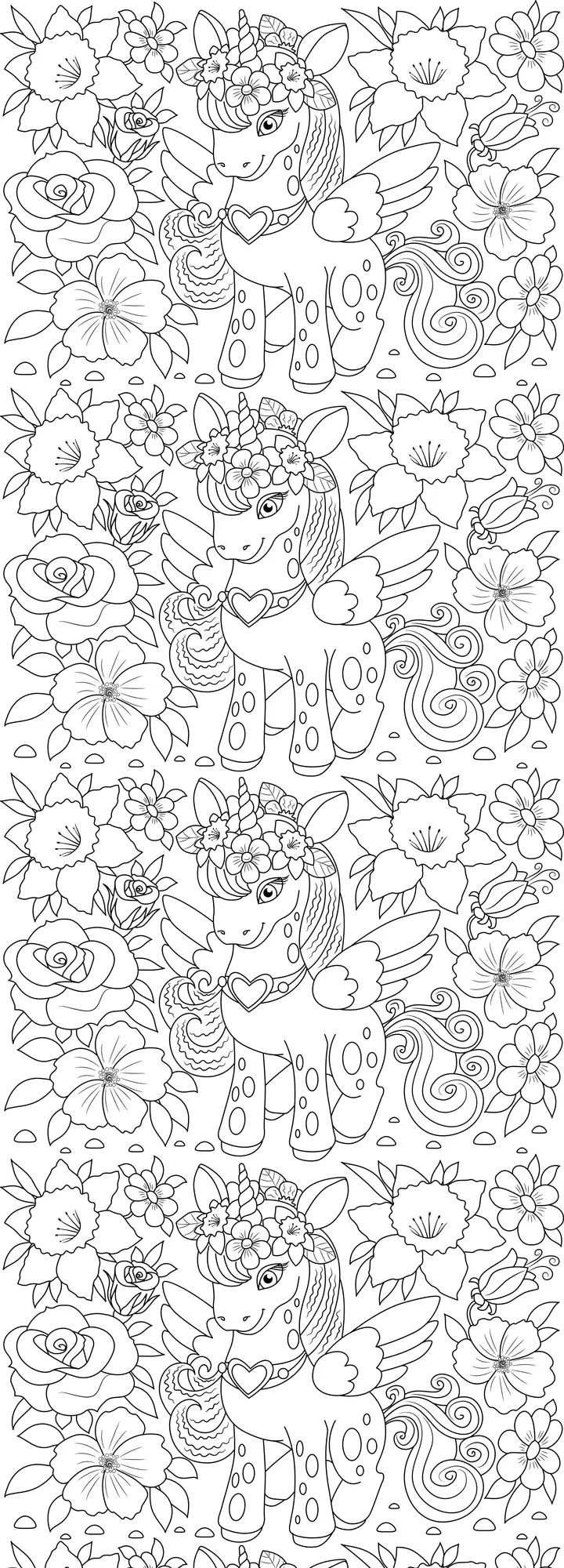 queence Wandsticker "Einhorn in Blumenwiese", (1 St.), DIY-Wandsticker zum günstig online kaufen