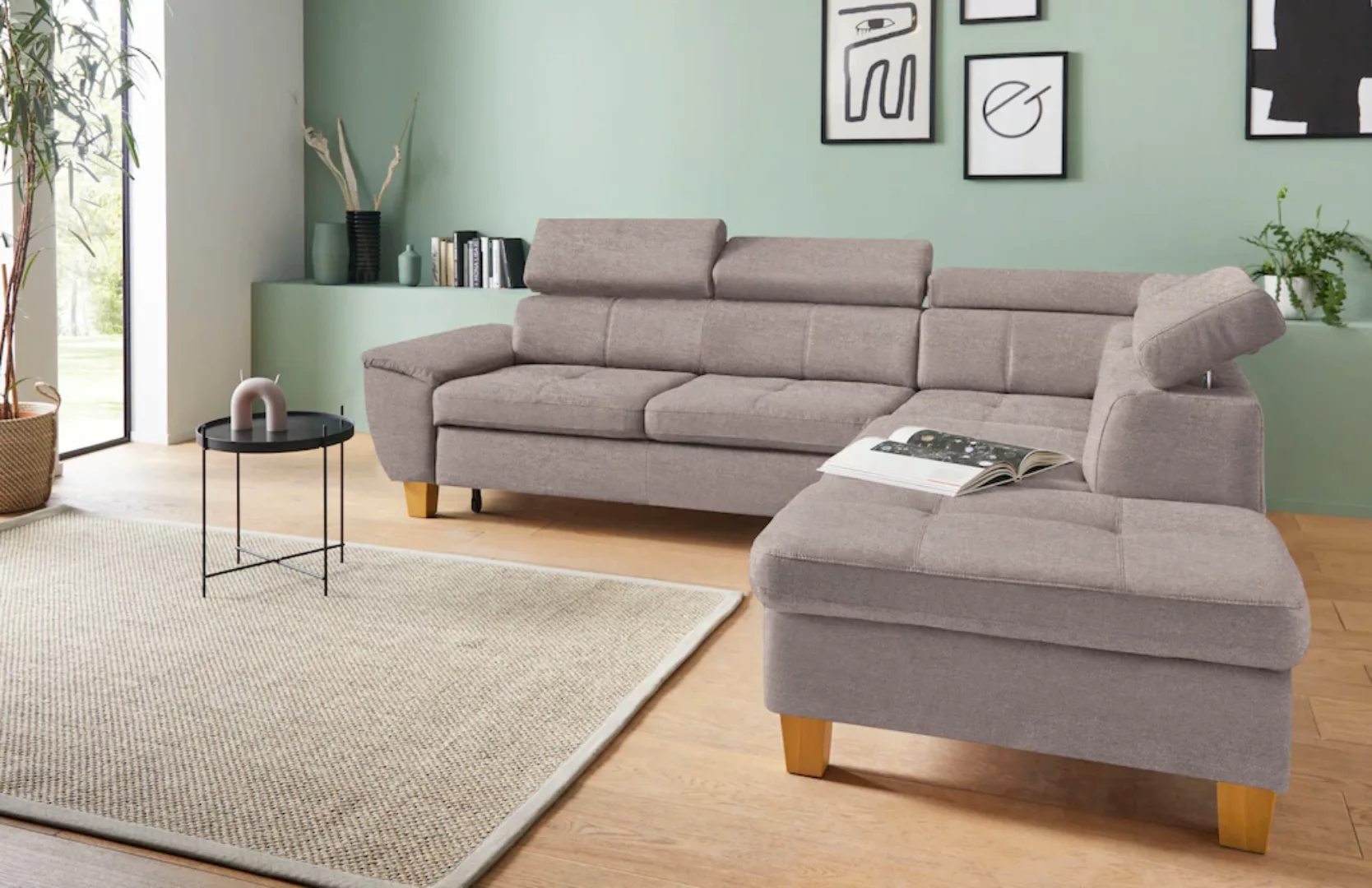 exxpo - sofa fashion Ecksofa "Enya, aufwendige Detailverarbeitung, hoher Si günstig online kaufen