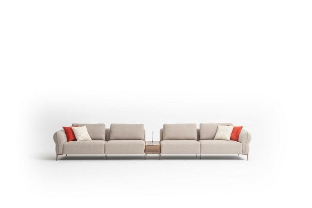 JVmoebel Big-Sofa Beige Big Sofa Couch 6 Sitzer Italienische xxl Couchen Mö günstig online kaufen