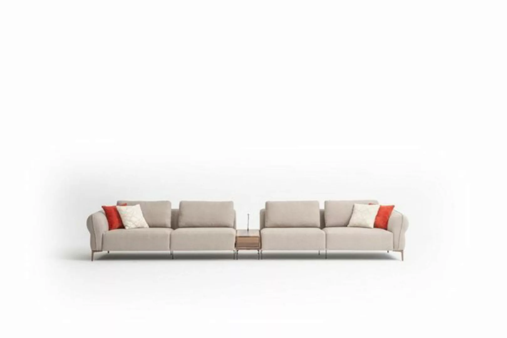 JVmoebel Big-Sofa Beige Big Sofa Couch 6 Sitzer Italienische xxl Couchen Mö günstig online kaufen