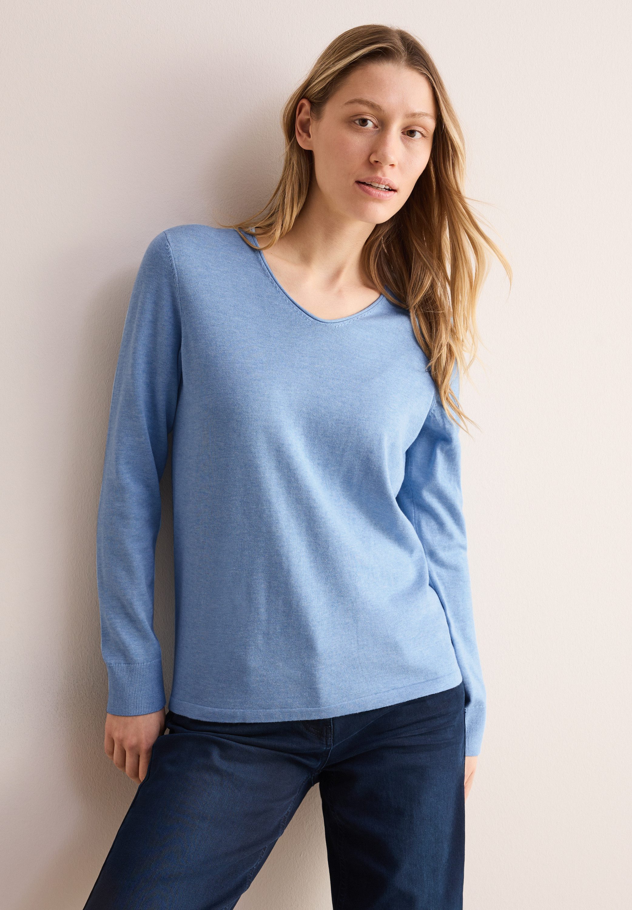 CECIL Strickpullover mit V-Ausschnitt günstig online kaufen