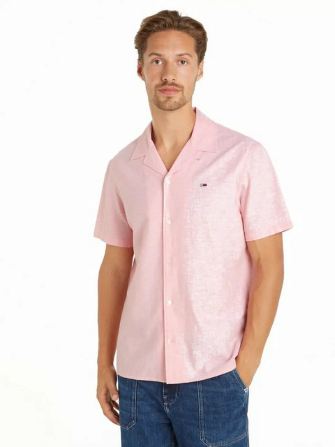 Tommy Jeans Kurzarmhemd TJM LINEN BLEND CAMP SHIRT EXT günstig online kaufen