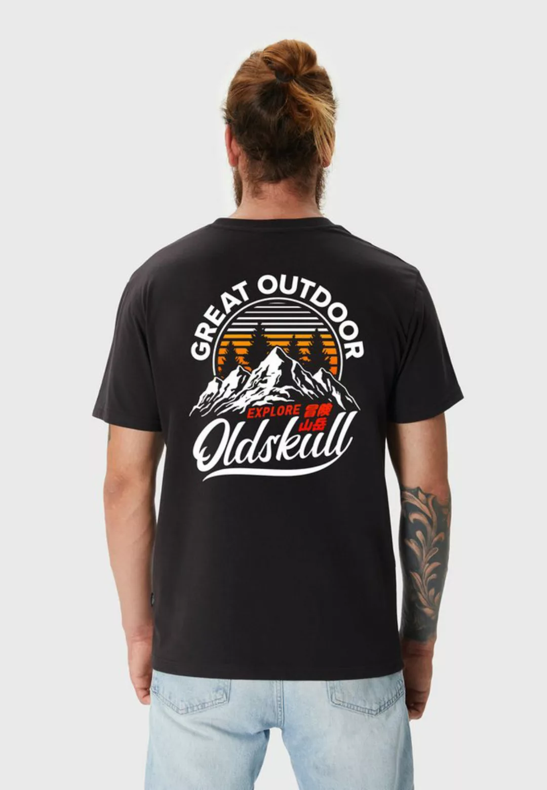 Oldskull T-Shirt Retro Great Outdoor Logo Graphic günstig online kaufen