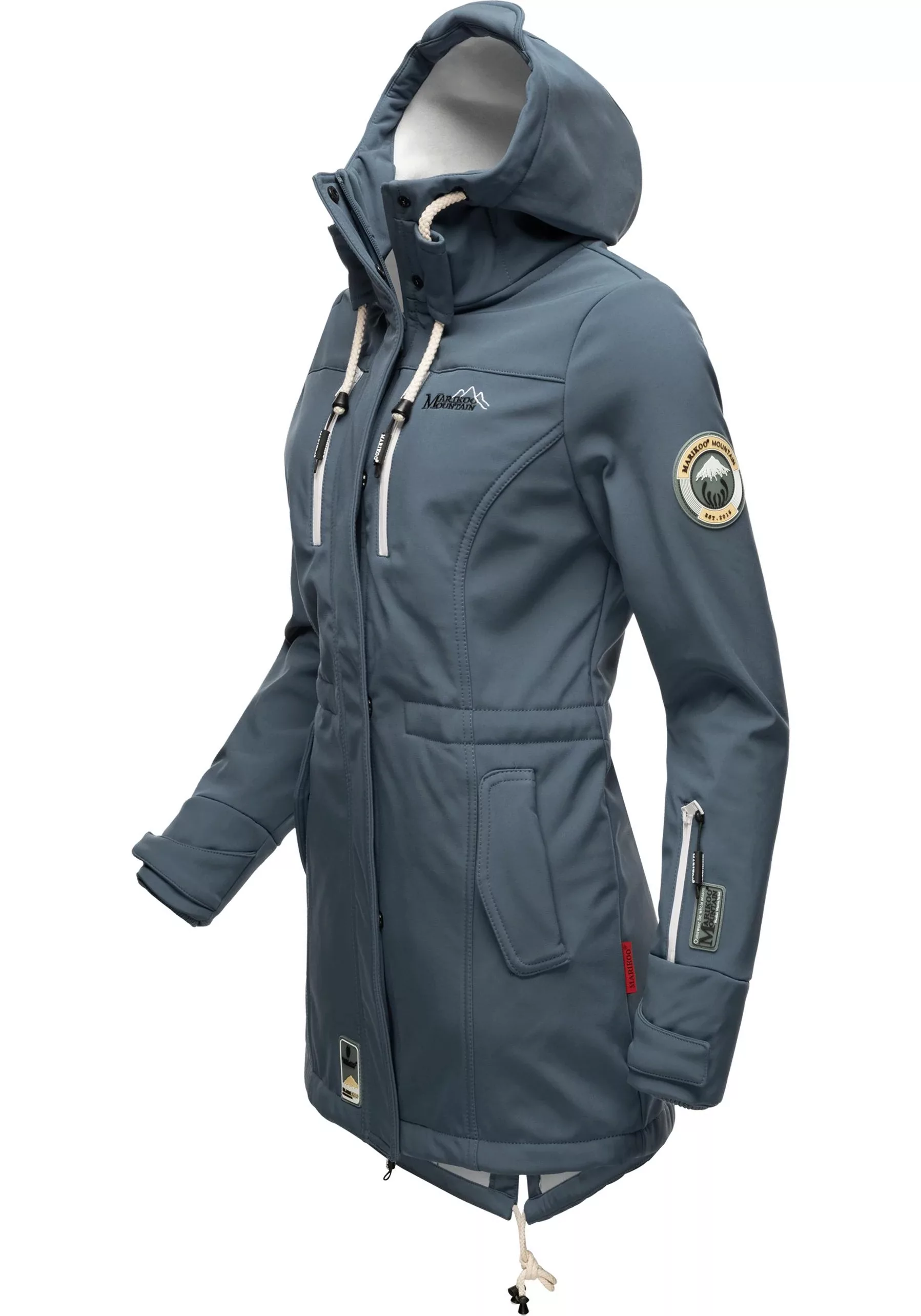 Marikoo Funktionsmantel "Zimtzicke", sportlicher Softshell Parka mit Kapuze günstig online kaufen