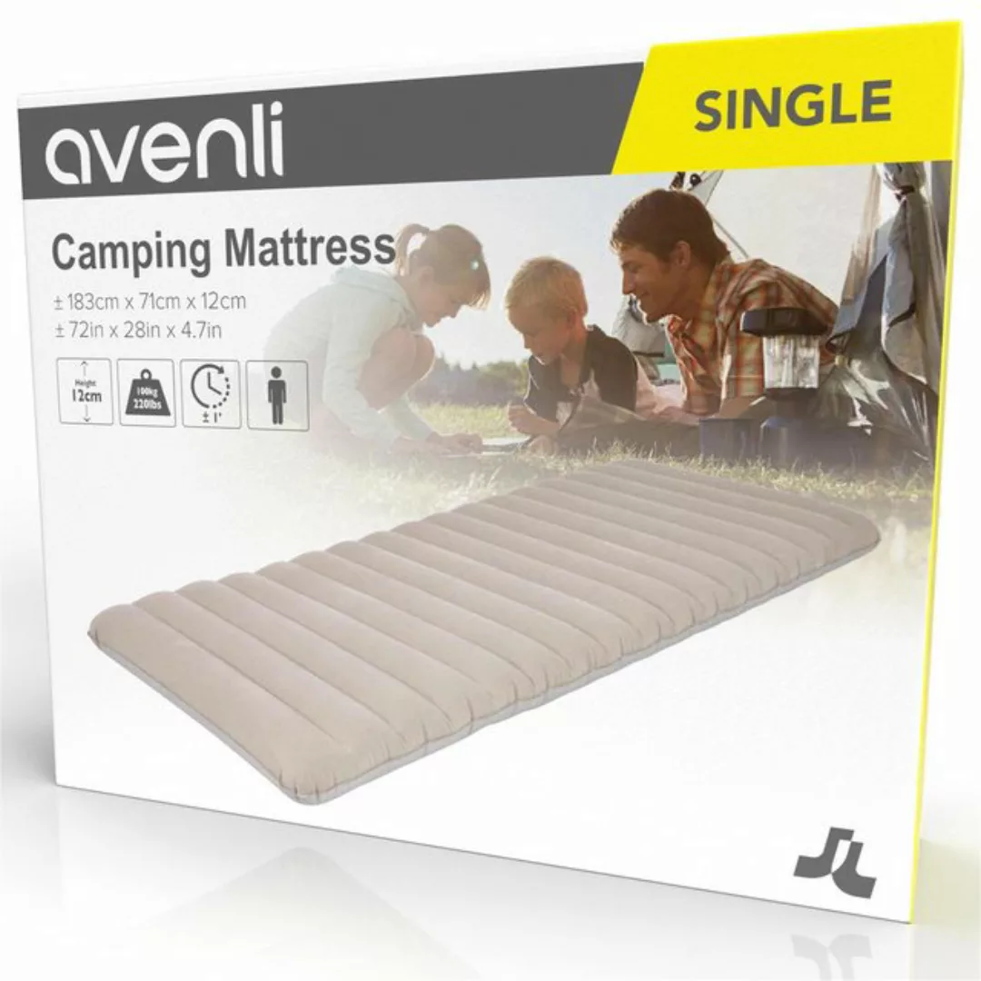 Avenli Luftbett Campingbett aufblasbar 183x71x12 cm, (Luftmatratze für 1 Pe günstig online kaufen