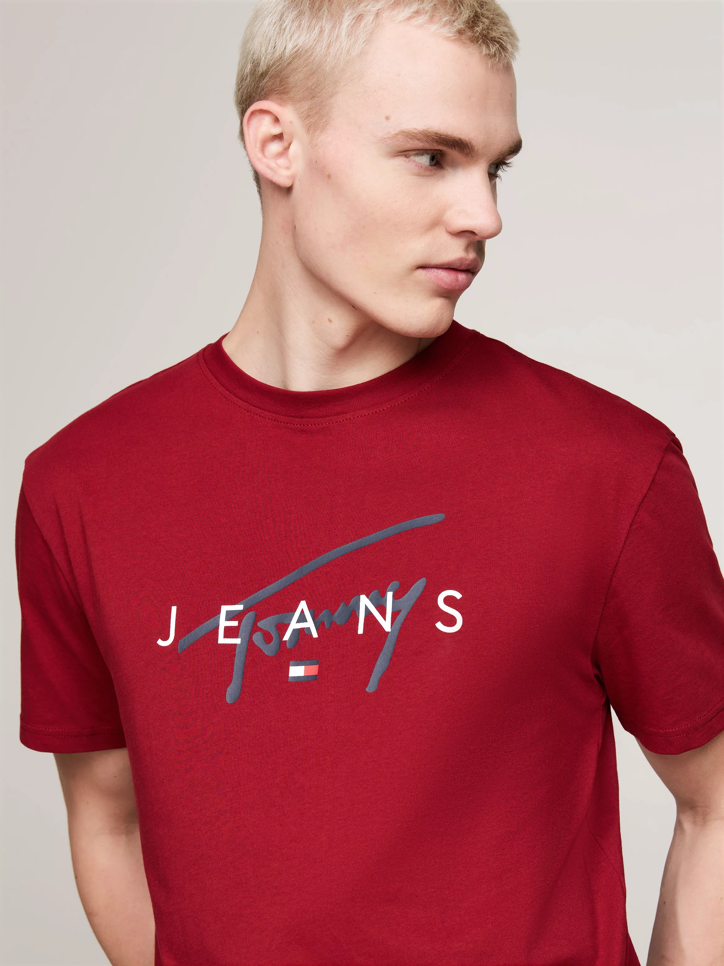 Tommy Jeans T-Shirt TJM REG SIGNATURE TWIST TEE EXT großes Signatur-Logo au günstig online kaufen