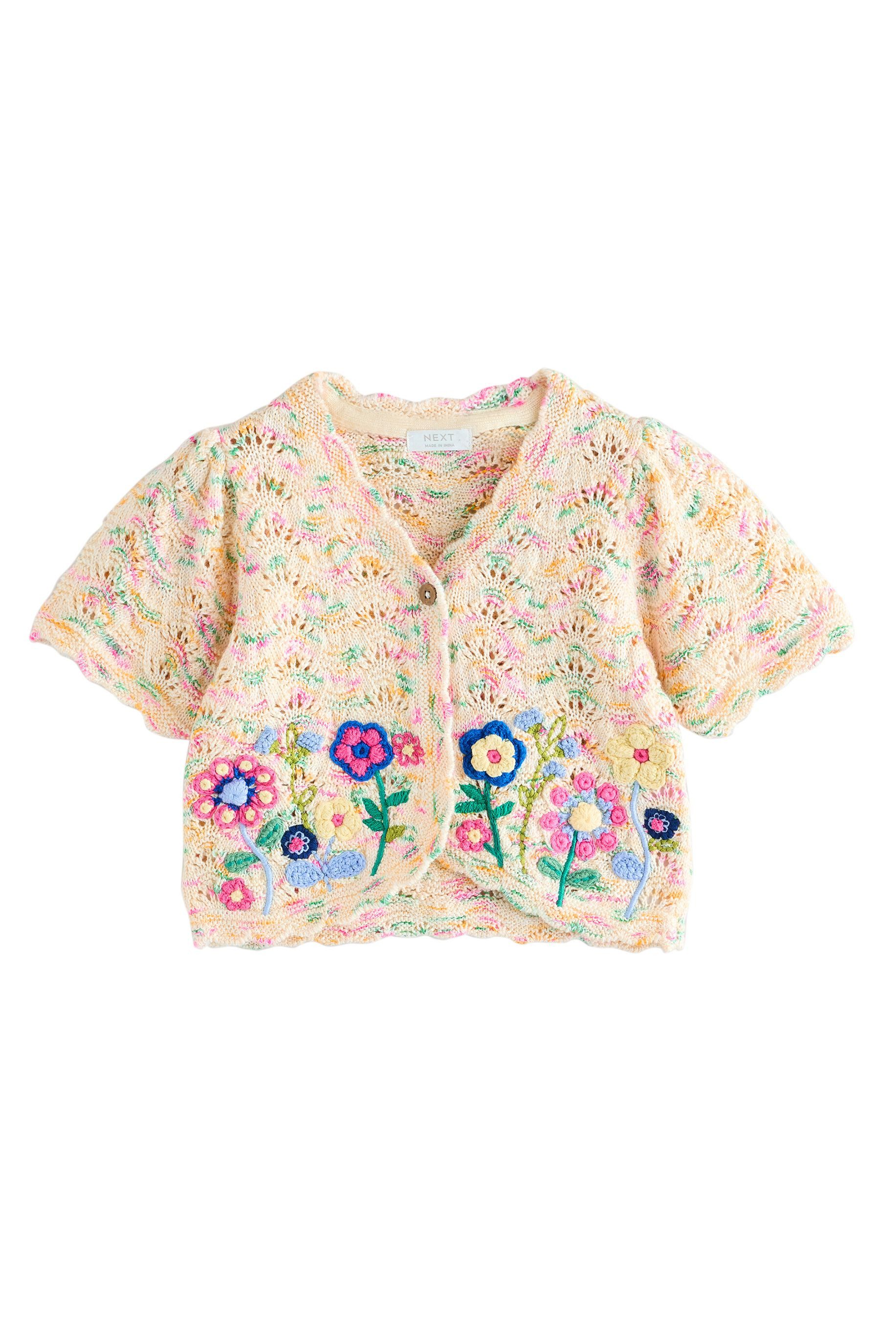 Next Strickjacke Strickjacke mit Blumenstickerei (1-tlg) günstig online kaufen