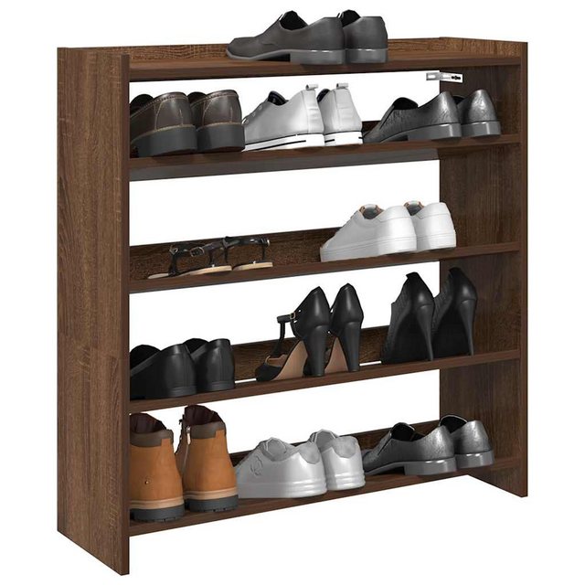 vidaXL Schuhschrank Schuhregal Braun Eichen-Optik 80x25x81 cm Holzwerkstoff günstig online kaufen