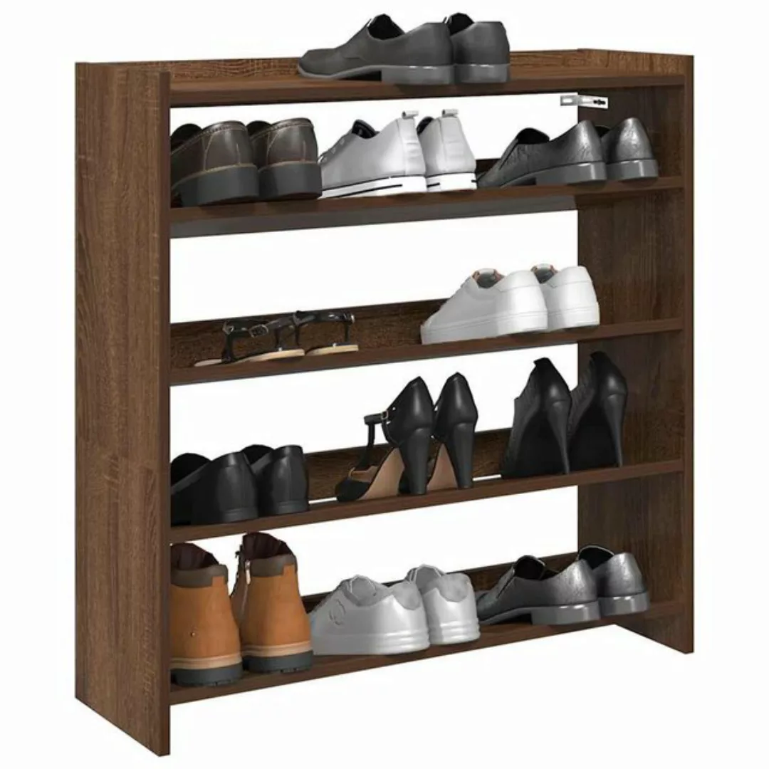 vidaXL Schuhschrank Schuhregal Braun Eichen-Optik 80x25x81 cm Holzwerkstoff günstig online kaufen