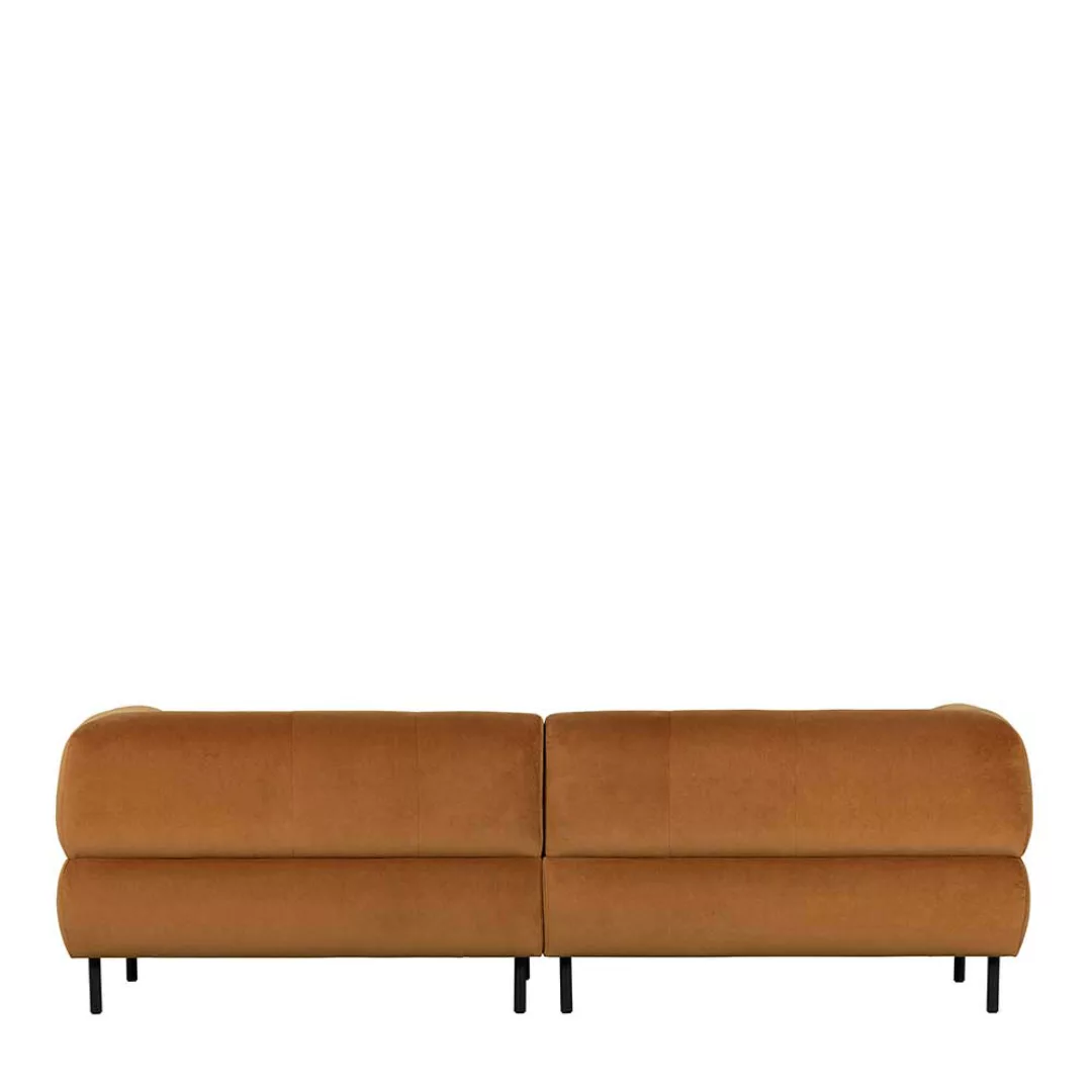 Modernes Sofa in Hellbraun Bezug gewaschener Samt günstig online kaufen