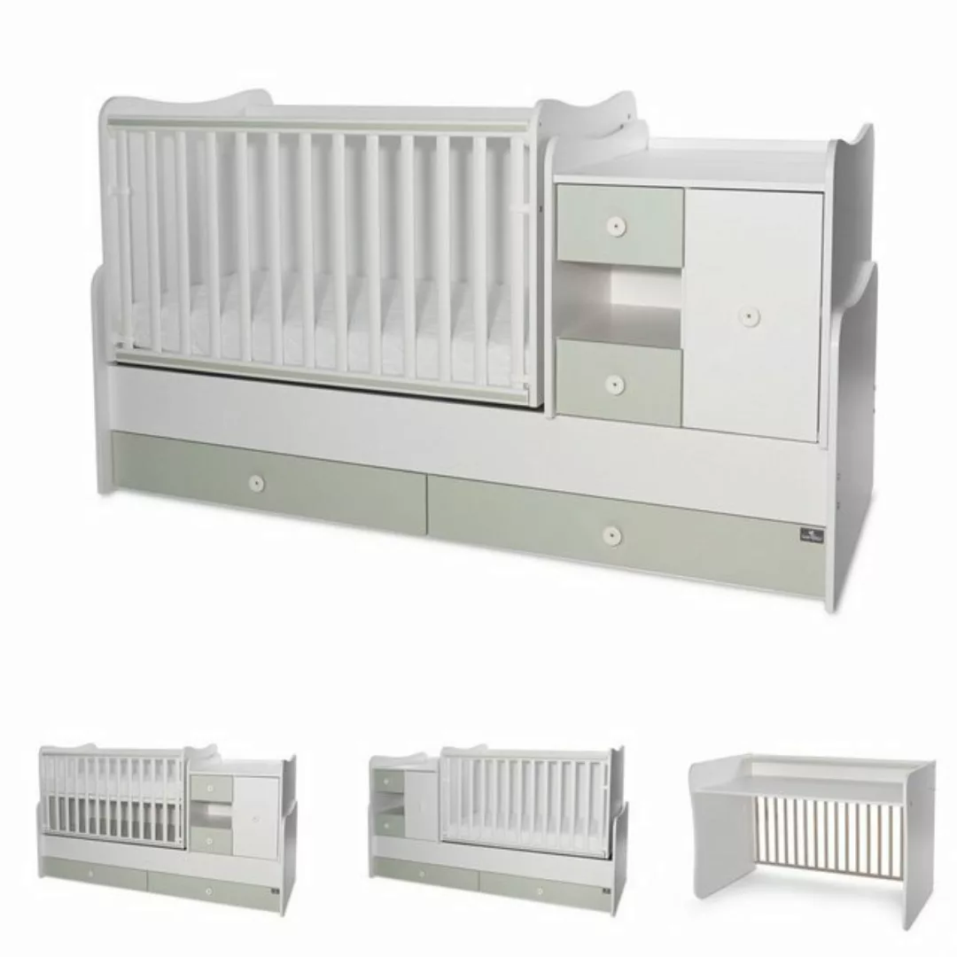 Lorelli Komplettbett Baby- und Kinderbett Mini Max, 3 in 1, umbaubar, für 2 günstig online kaufen