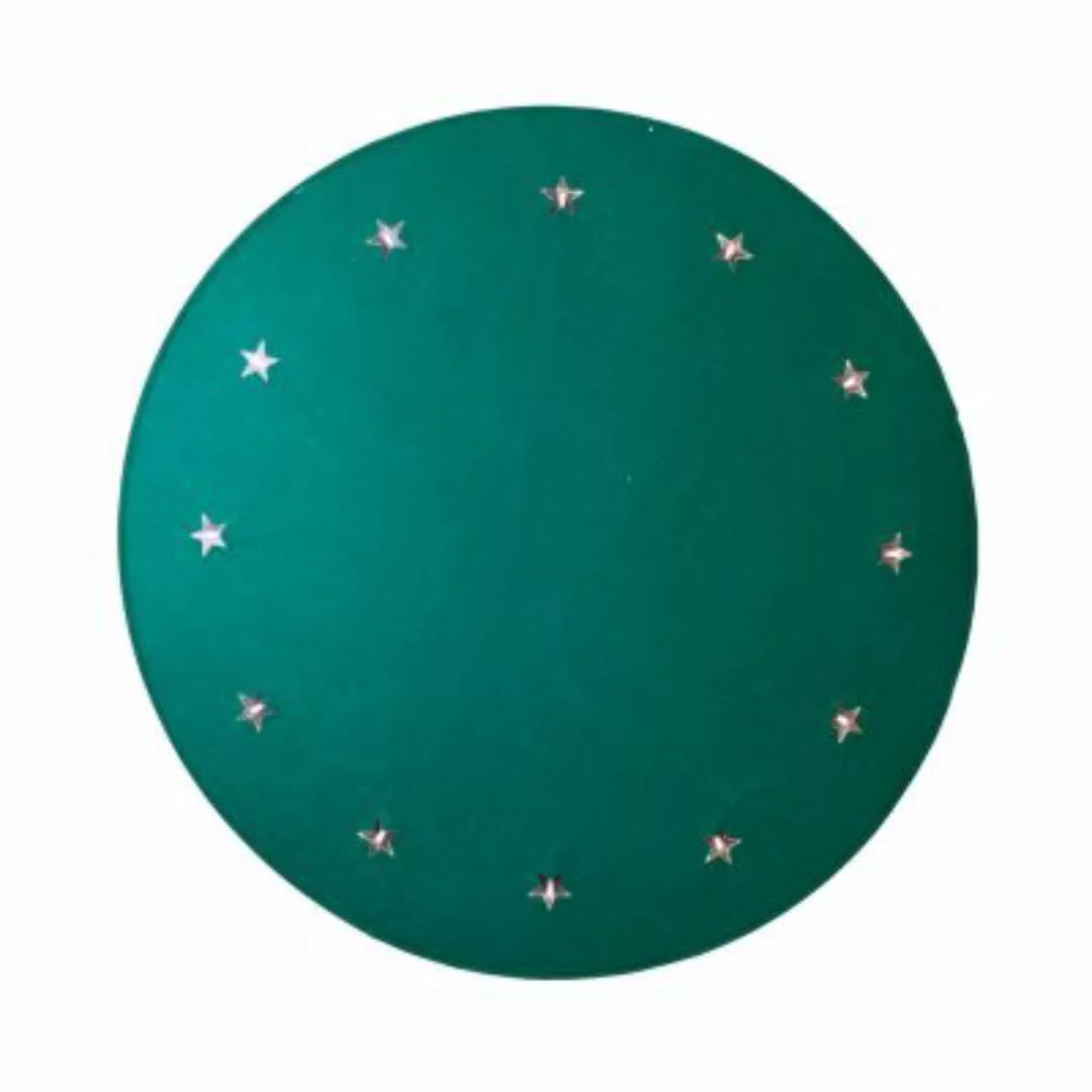 LED Weihnachtsbaumdecke Filz Baumteppich D: 100cm rund grün günstig online kaufen