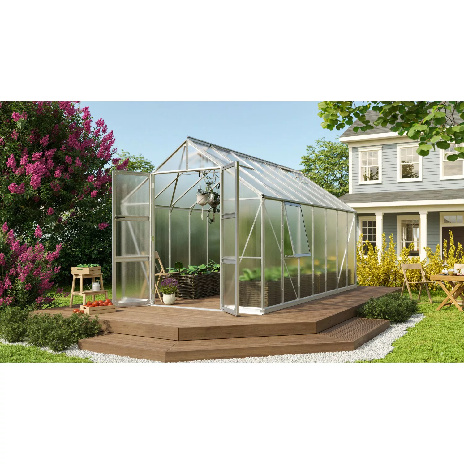 Vitavia Gewächshaus Olymp 11500 HKP 4 mm Alu B 257 cm x T 449 cm günstig online kaufen