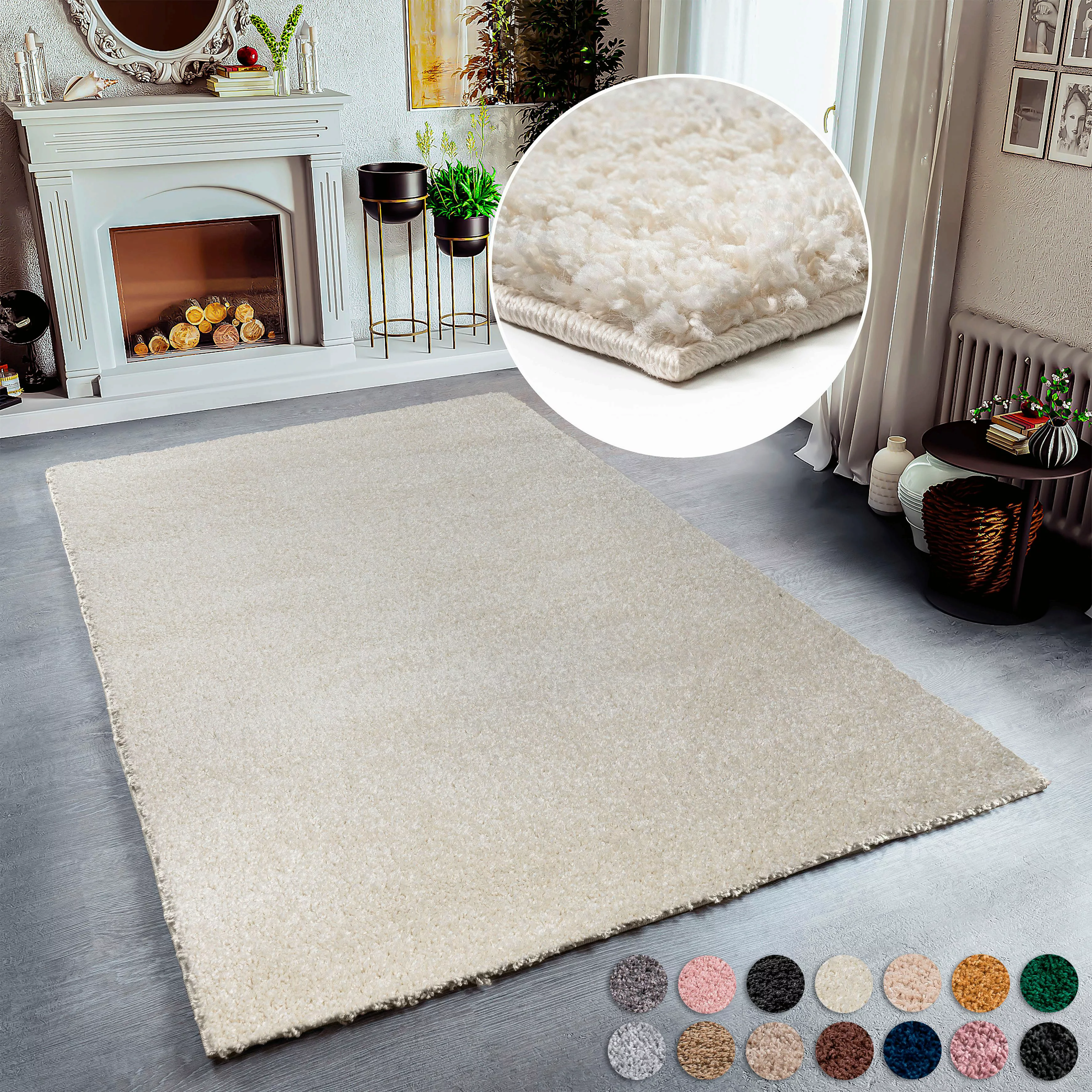 my home Hochflor-Teppich Shaggy 30, rechteckig, günstig online kaufen