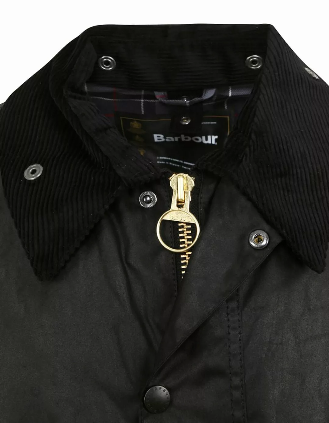 Barbour Bedale Wachsjacke Schwarz - Größe 50 günstig online kaufen