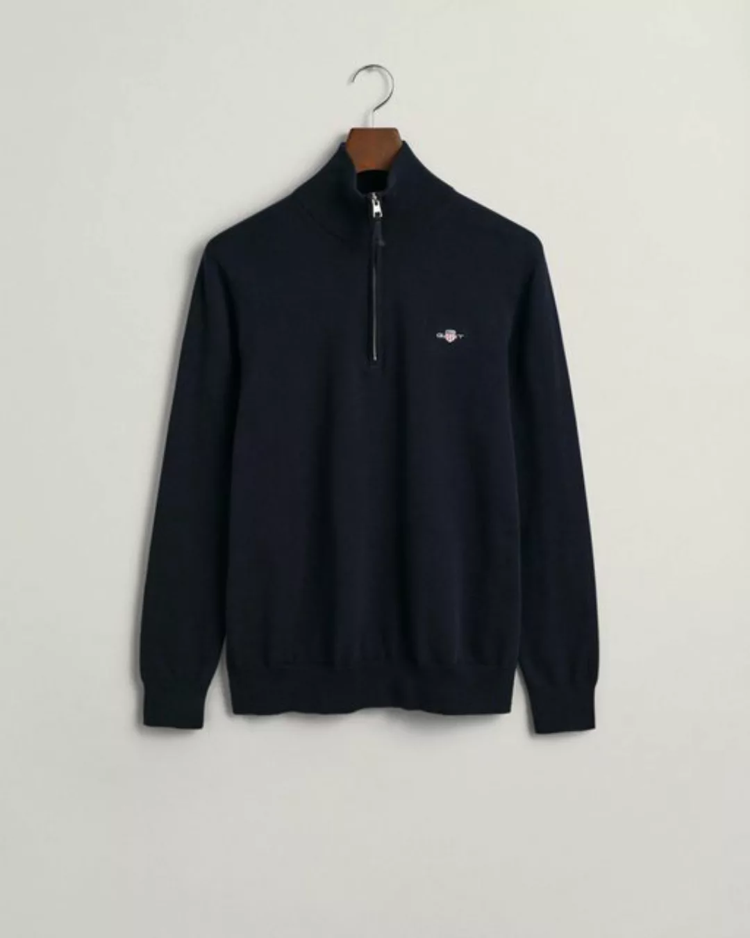 Gant Troyer CLASSIC COTTON HALF ZIP mit gerippten Details günstig online kaufen