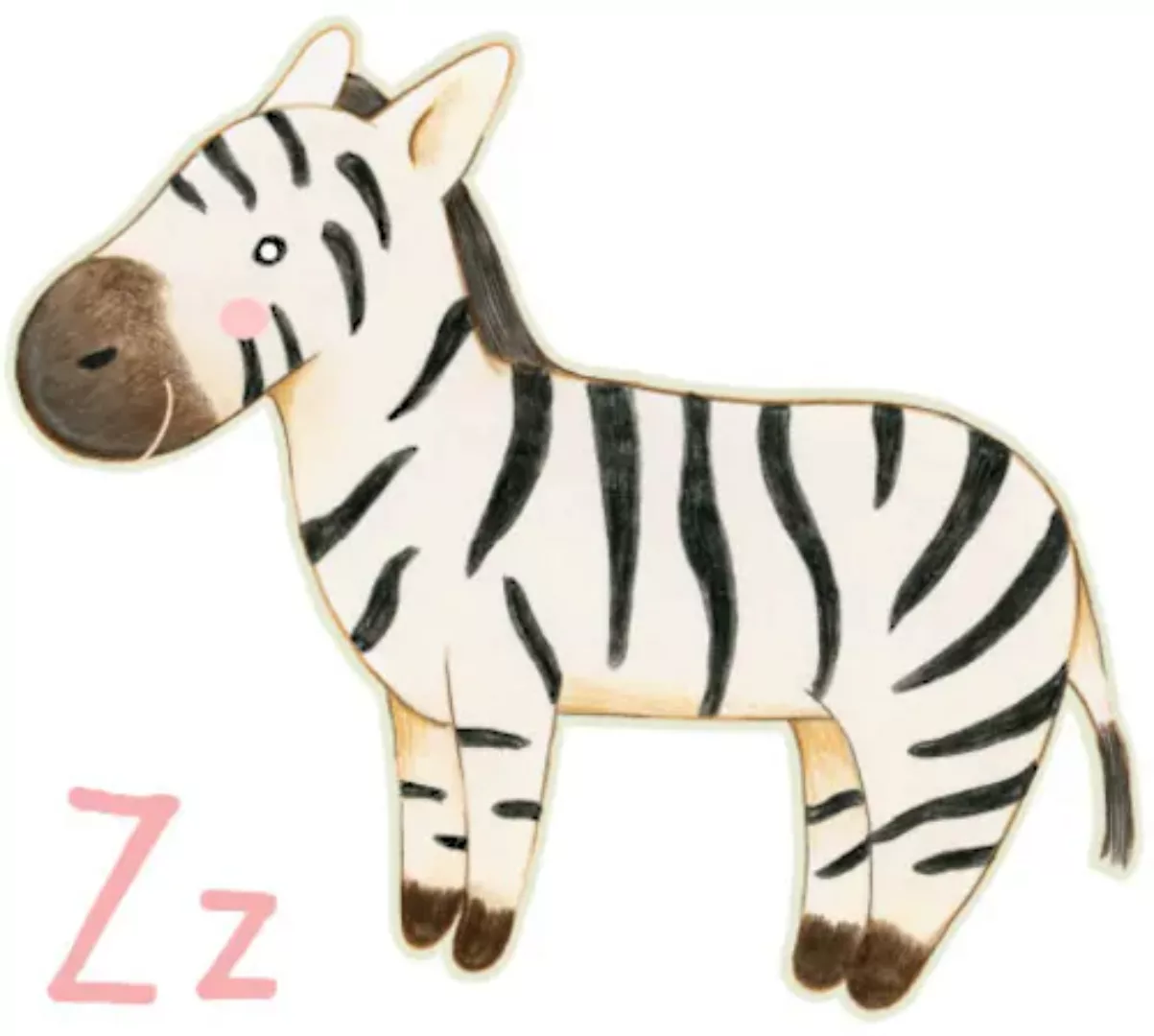 Wall-Art Wandtattoo »Zebra Buchstabe Z Tierwelt«, (1 St.), selbstklebend, e günstig online kaufen