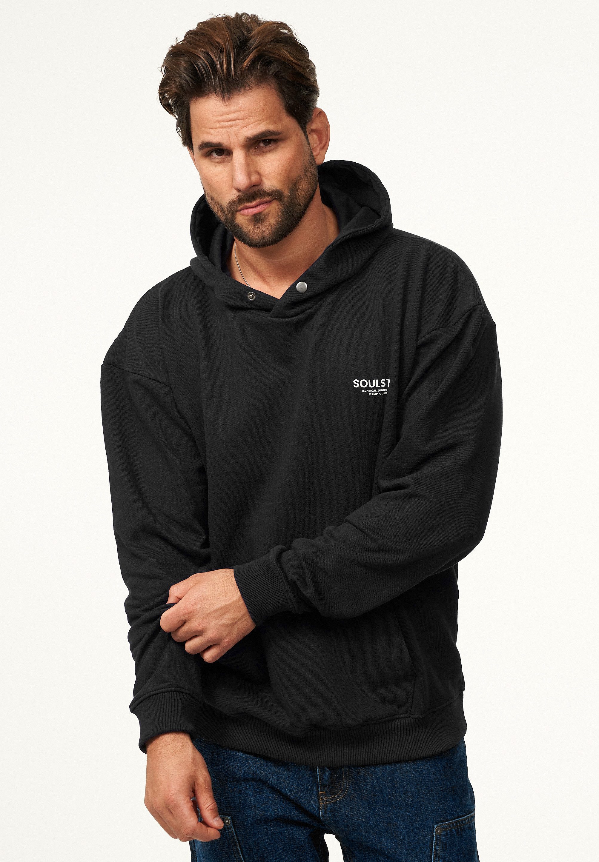 SOULSTAR Hoodie S2ANSAN Herren Oversize Kapuzenpullover günstig online kaufen