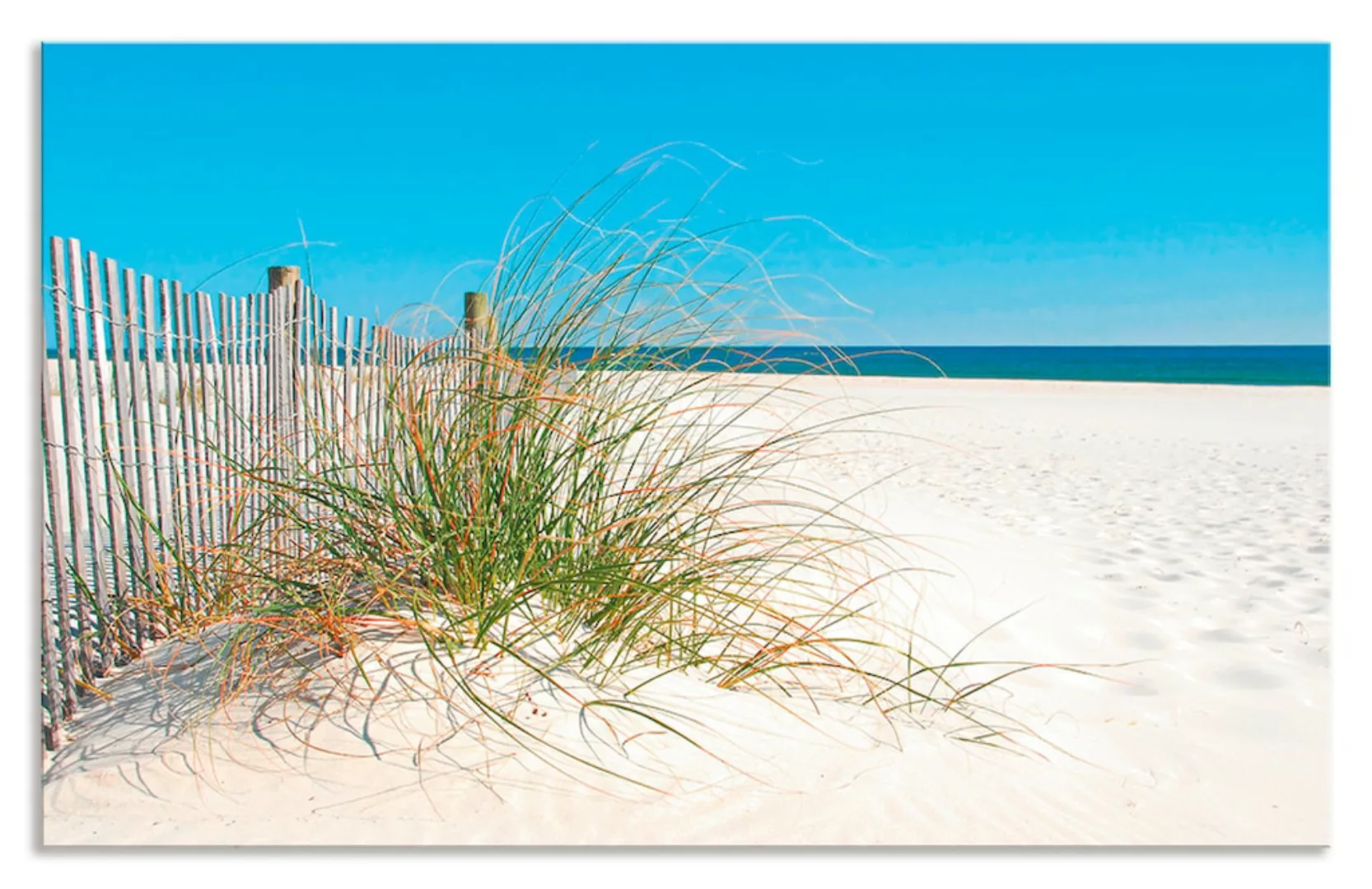 Artland Küchenrückwand "Schöne Sanddüne mit Gräsern und Zaun", (1 tlg.), Al günstig online kaufen