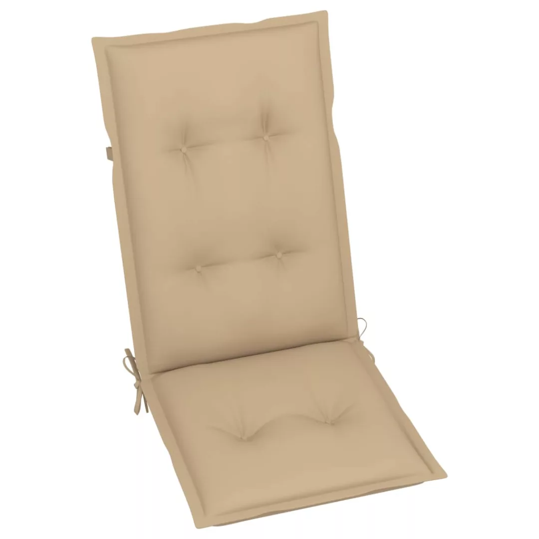 Gartenstuhlauflagen 2 Stk. Beige 120x50x7 Cm günstig online kaufen