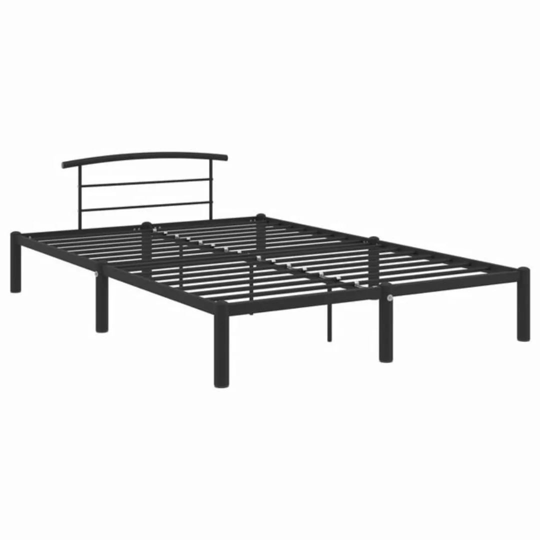 Bettgestell Schwarz Metall 140x200 Cm günstig online kaufen