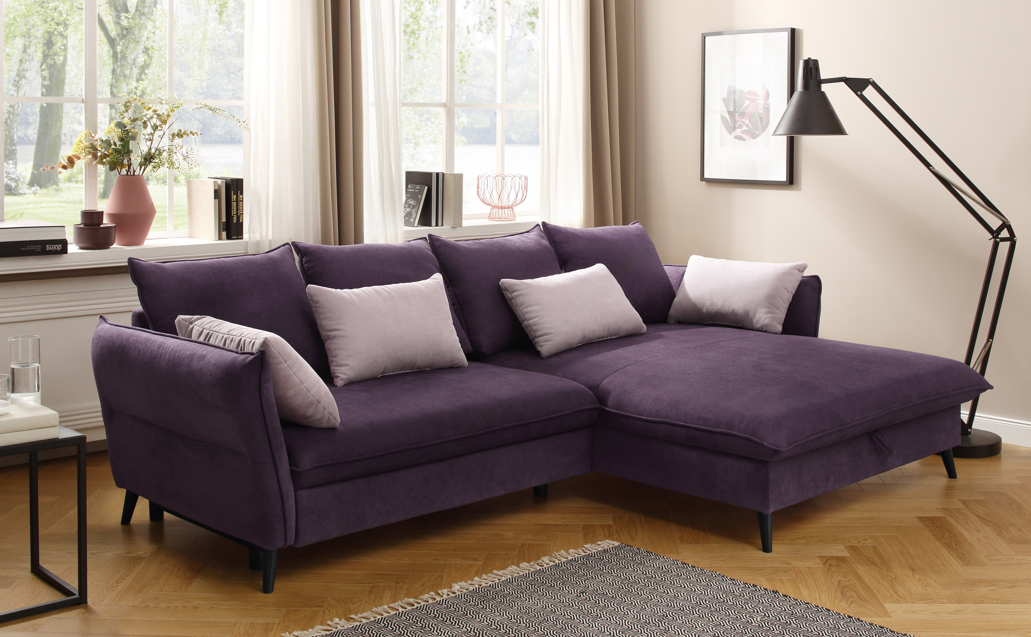 Home affaire Ecksofa »Tirano, moderne Optik, komfortabel, Breite 274cm,L-Fo günstig online kaufen