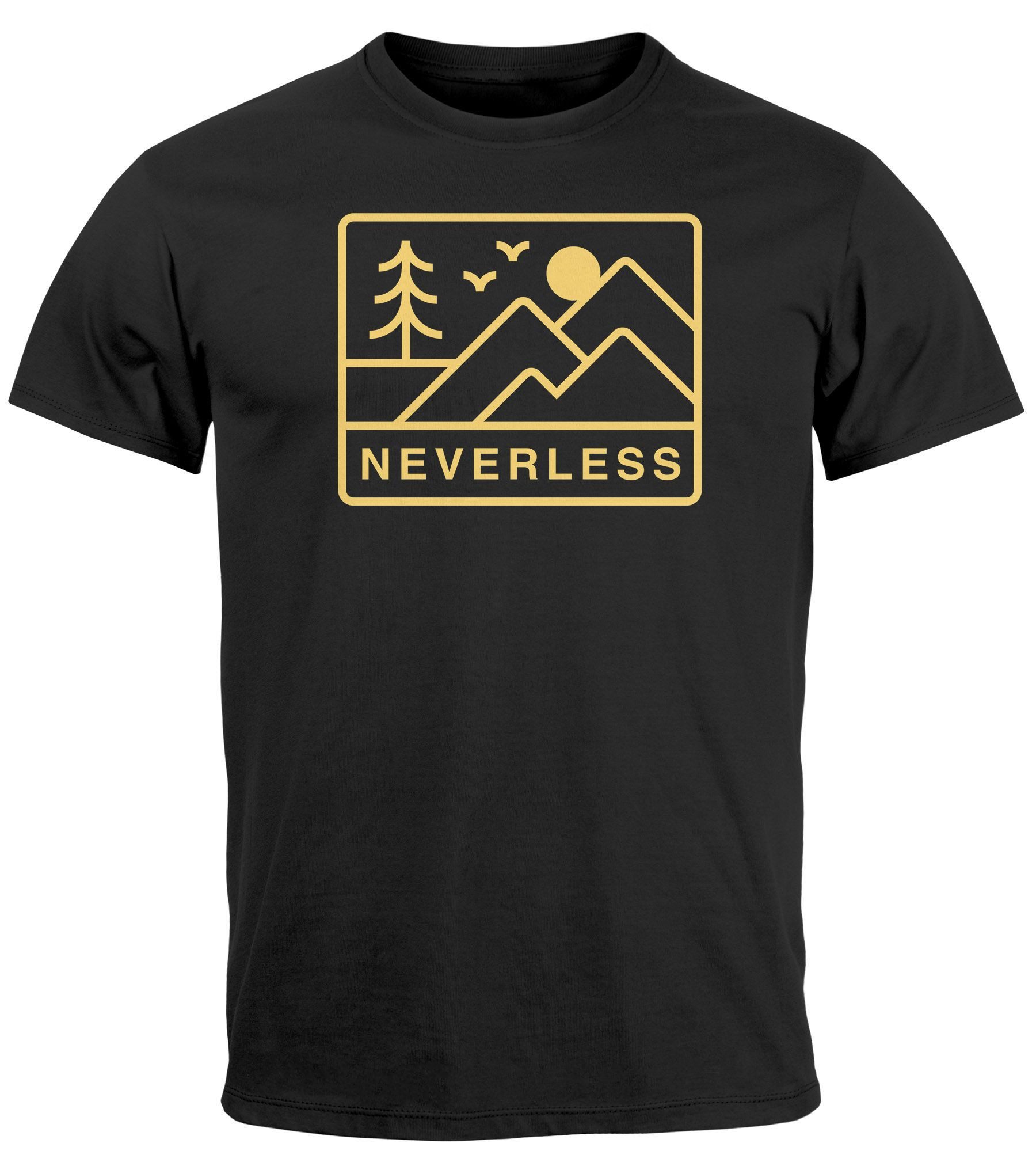 Neverless Print-Shirt Herren T-Shirt Outdoor Grafik günstig online kaufen