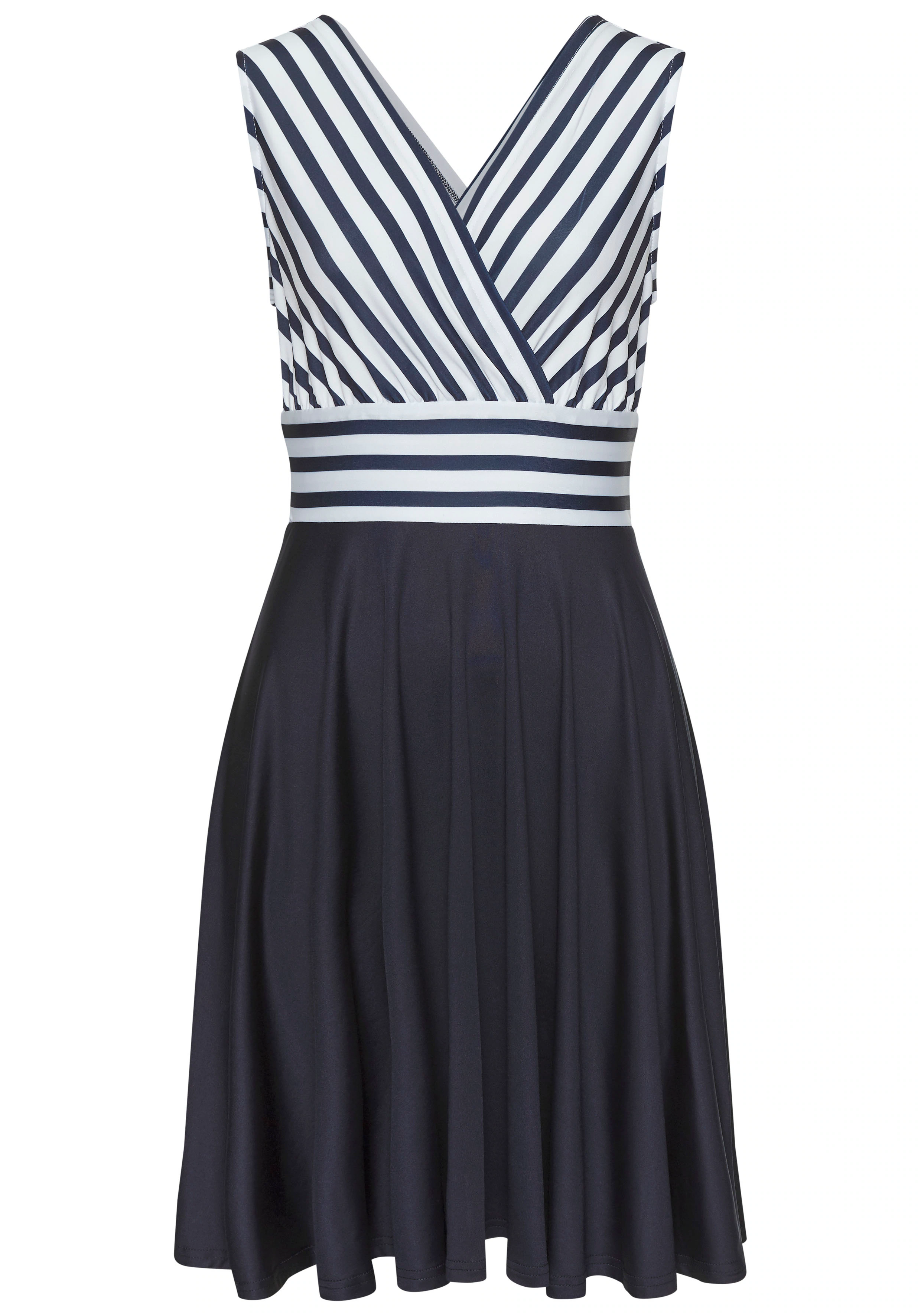 LASCANA Sommerkleid, in Wickeloptik, Strandkleid, maritim günstig online kaufen