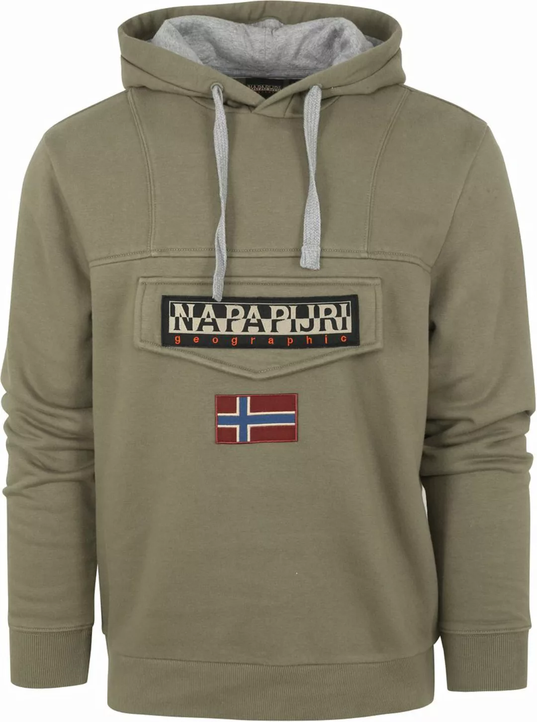 Napapijri Burgee Pullover Grün - Größe M günstig online kaufen