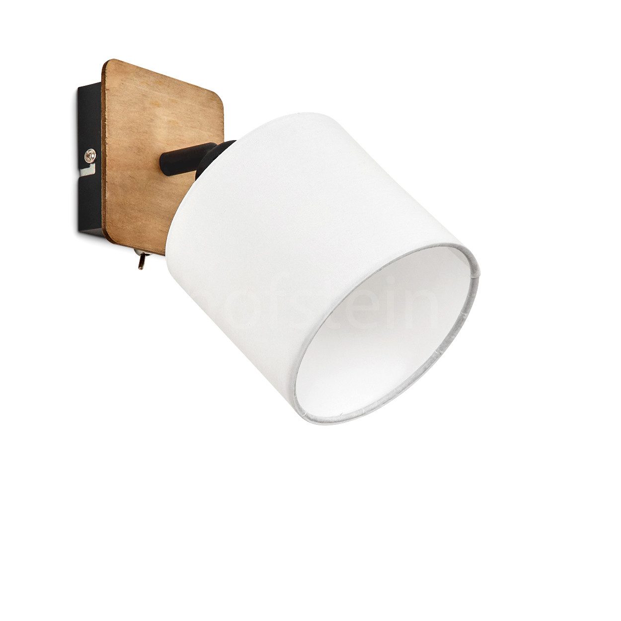hofstein Wandleuchte »Costa« verstellbare Wandlampe, Holz/Metall/Stoff, günstig online kaufen