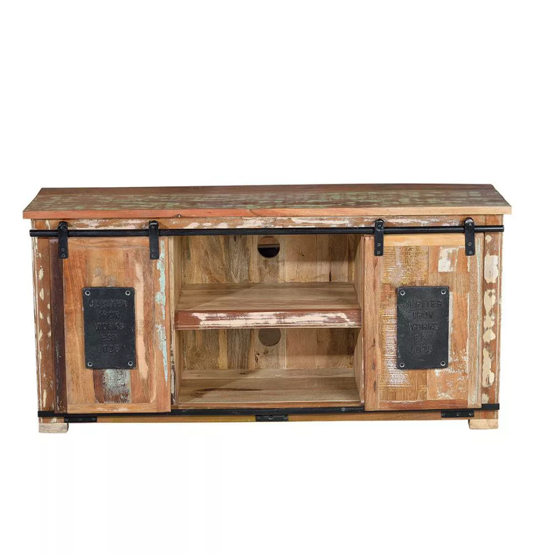 TV Lowboard Fernsehboard aus Massivholz im Shabby Chic Stil günstig online kaufen