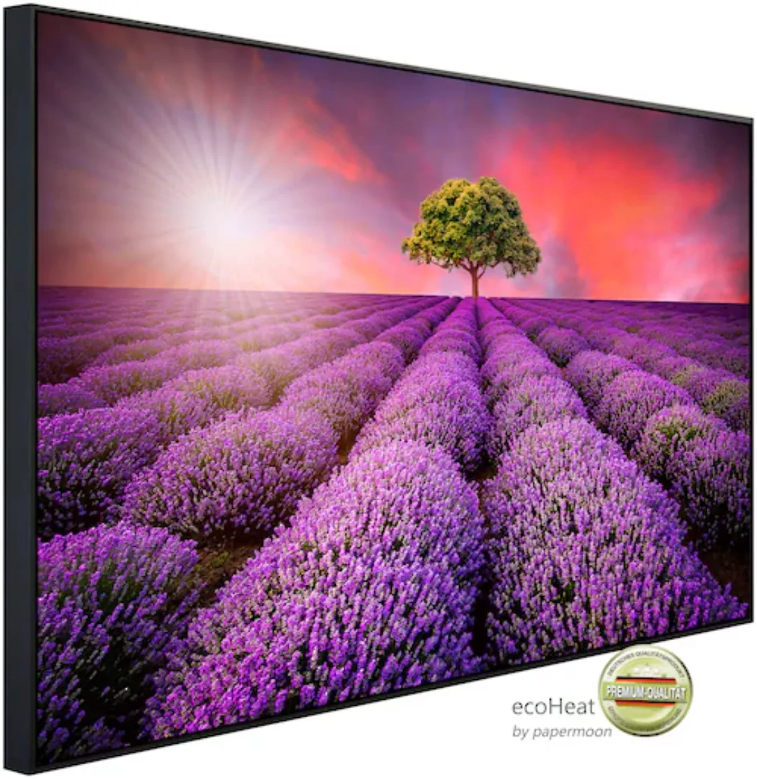 Papermoon Infrarotheizung »Lavendelfeld in Sunburst«, sehr angenehme Strahl günstig online kaufen