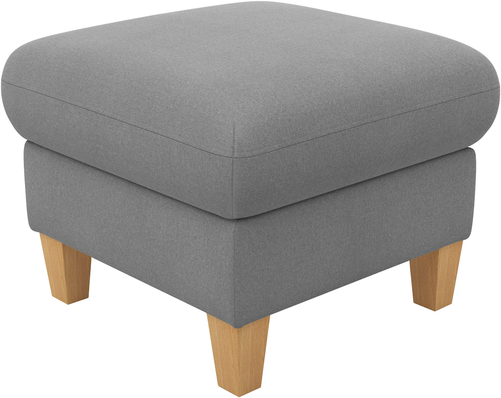 Home affaire Polsterhocker "Rochelle", (1 St.), Massive 12 cm Holzbeine günstig online kaufen