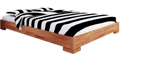 Natur24 Einzelbett Bett Bento 2 Sonderlänge 90x190 Kernbuche ohne Kopfteil günstig online kaufen